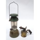 A Military oil lamp and blowtorch (2) Please Note - we do not make reference to the condition of