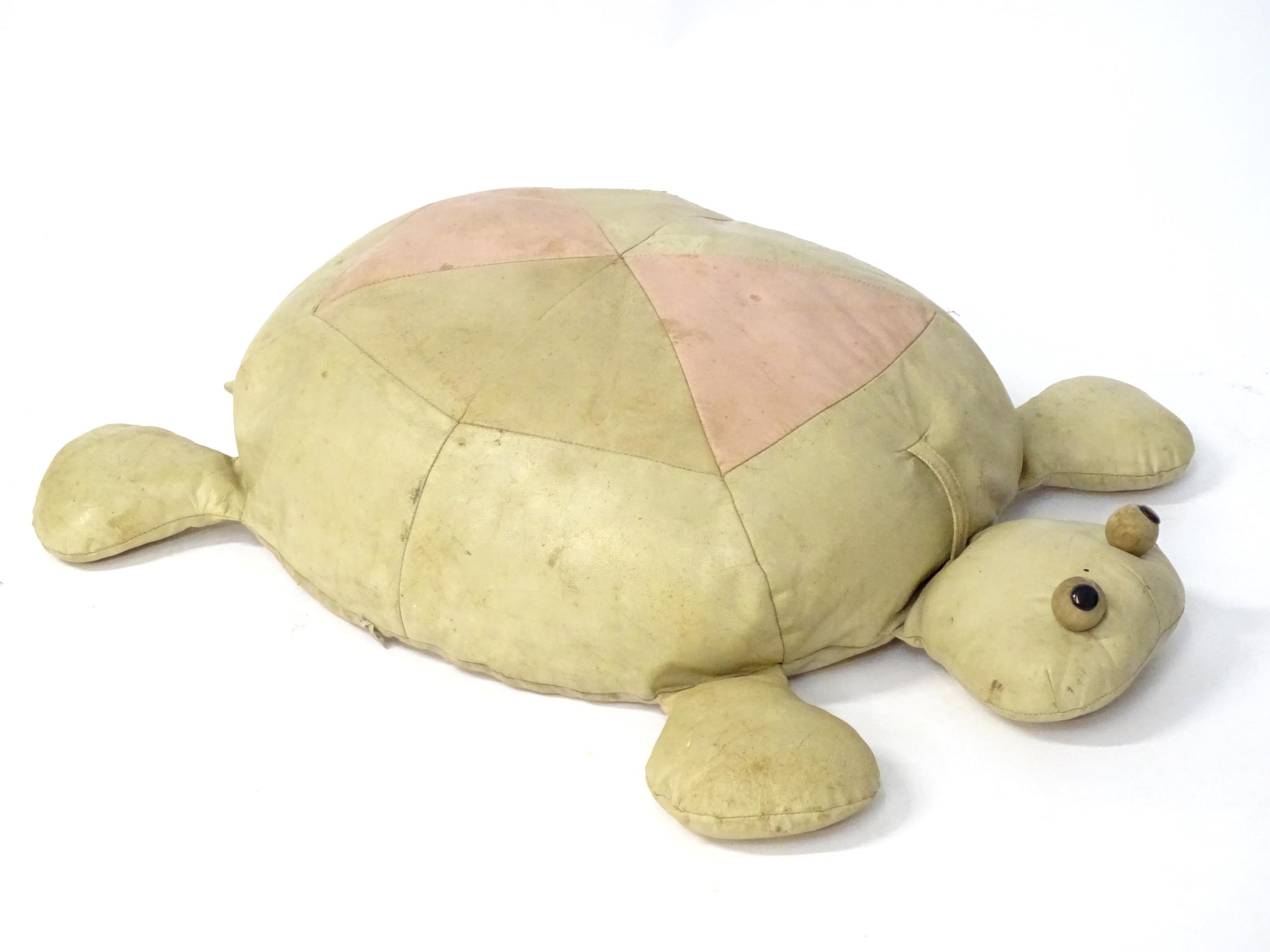 A novelty pouf modelled as a tortoise Please Note - we do not make reference to the condition of