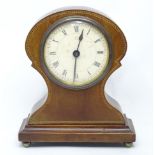 A mantle clock by the Hamburg American Clock Co. The whole approx. 7 1/2" high Please Note - we do