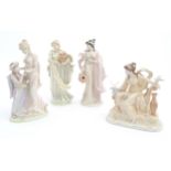 Four Wedgwood ladies from The Classical Collection comprising Reverie, Winsome, Captivation and