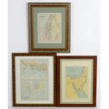 Maps: Three maps comprising a map of Palestine, titled Palestine in the Time of Our Saviour, with