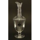 St Louis Glass : A Saint Louis carafe on circular foot. Approx 12" high Please Note - we do not make