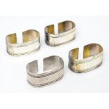 A set of four Scandinavian silver plate napkin rings, marked HEJL Denmark. (4) Please Note - we do