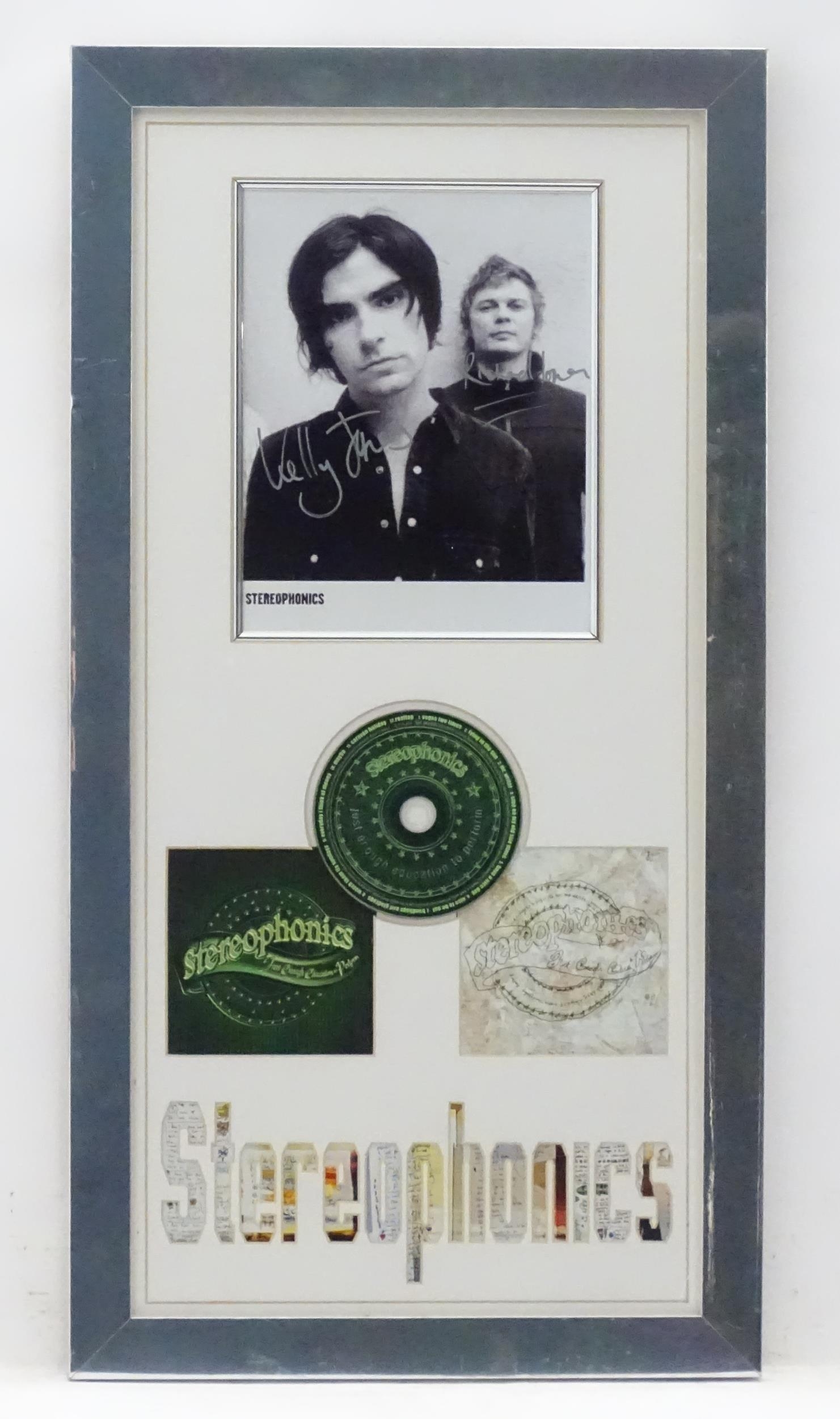 Pop Music memorabilia, Stereophonics, 'Just Enough Education to Perform' album : a framed diorama,