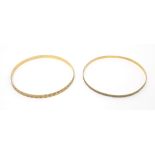 Two 9ct gold bracelets (2) Please Note - we do not make reference to the condition of lots within