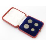 Coins: A George VI four coin Maundy Money set, dated 1938. Cased. Please Note - we do not make