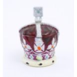 A Crown Staffordshire pot and cover of coronet / crown form to commemorate the Silver Jubilee.