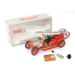 Toy: A Mamod model Live Steam Fire Engine FE1, with original box. Box approx. 9 3/4" x 19 1/4" x 7