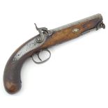 Militaria / Arms & Armour : a 19thC percussion muzzle loading belt pistol by Stevens (Joseph & James