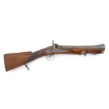 Militaria / Arms & Armour : a 19thC Indian percussion muzzle loading short-scale blunderbuss, the