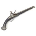 Militaria / Arms & Armour : a late 18thC Mediterranean flintlock holster pistol, with 11 1/4" barrel