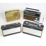 Four mid-20thC portable radios, comprising Bush TR82B, Grundig Yacht Boy, Roberts R700 and Roberts