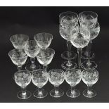 A quantity of assorted drinking glasses Please Note - we do not make reference to the condition of