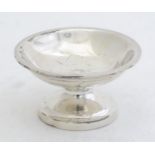 A Swedish silver plate small pedestal dish marked under Gust. Eriksson Gense Alp Eskilstuna.