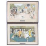 Two 20thC colour lithographs after Victor Venner, comprising A Good Send Off, & The Wedding