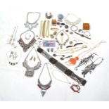 A quantity of assorted jewellery to include necklaces, bracelets etc. Please Note - we do not make