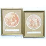 A pair of Angelica Kauffman prints titled Juno Cestum a Venere Postulat, and Aglaia Bound by