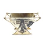 Decorative metalware : A WMF Art Nouveau pedestal sugar bowl with Secessionist style decoration.