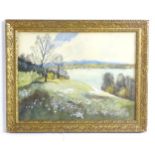 Early 20th century, Watercolour, An estuary scene on a Spring day. Approx. 15" x 19 3/4" Please Note