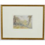 Paul Jacob Naftel (1817-1891), Watercolour, A woodland with silver birch trees. Approx. 5" x 6 3/