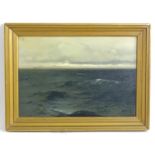 Indistinctly signed, 20th century, Continental School, Oil on canvas board, Seascape, possibly