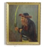 Sandor Beregi (1876-1943), Ukrainian School, Judaic interest, Oil on canvas, A portrait of a Hasidic