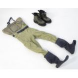 Fly fishing: a pair Orvis Silver Label chest waders, size 'medium long', together with a pair of