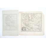 Maps: Two 18thC copper engraved maps of Persia comprising one after J. Gibson, dated 1752 verso, the