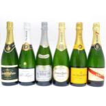 Champagne : Six assorted 750ml bottles of champagne comprising Canard-Duchene, Pol Roger, H. Billiot