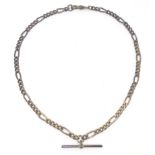 A silver and white metal Albert watch chain. Approx 18" long Please Note - we do not make