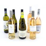 White / Rose Wine : Eight assorted 750ml bottles of wine to include Whispering Angel rose, Chateau