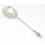 A silver apostle spoon hallmarked Chester 1910, maker Haseler Brothers. Approx. 7" long Please