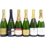 Champagne : Six assorted 750ml bottles of champagne comprising Herbert Laurent, Champagne M.