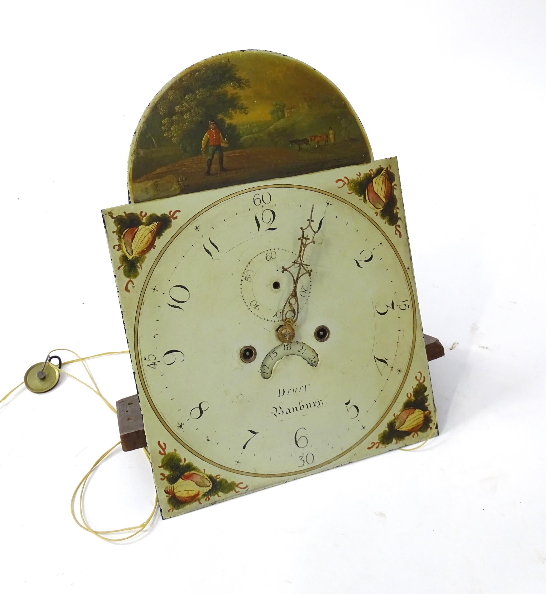 Banbury - Oxfordshire: A 19thC mahogany long case clock, the painted dial signed Drury Banbury, - Image 3 of 20