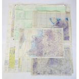 Militaria: aeronautical navigation charts / maps, comprising Ordnance Survey RAF war maps: