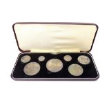 Collector's Coins: A Victoria Jubilee specimen set of silver coins ranging from crown to threepence.