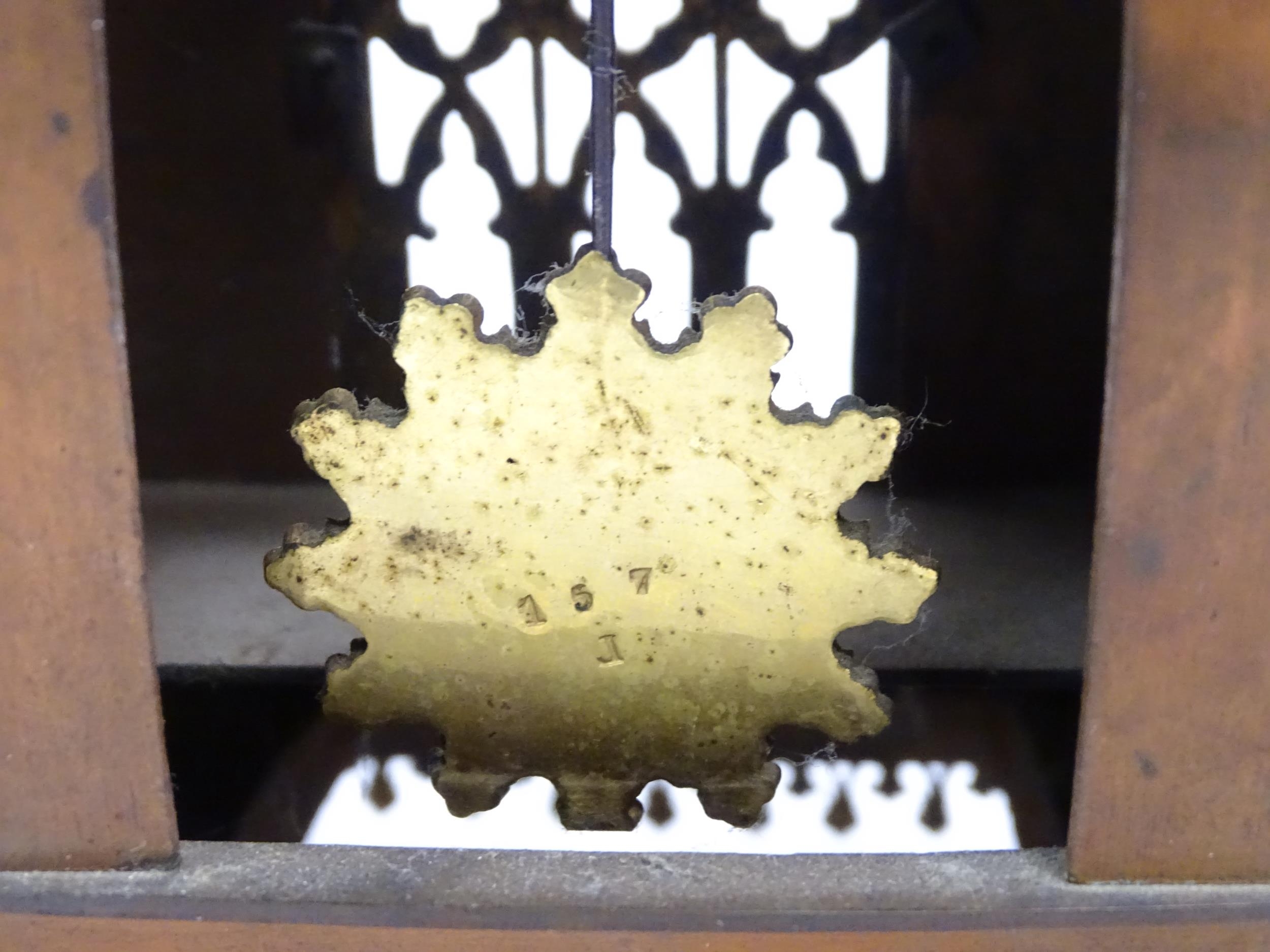 A French cathedral clock of gothic architectural design with ormolu mounts, having pointed finials - Image 3 of 16