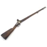 Militaria / Arms & Armour : a 19thC Franco-Belgian Charleville .69 flintlock musket, the 39 1/4"