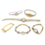 Assorted ladies wristwatches to include examples by Rotary, Seiko, etc. and a silver cased