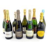 Sparkling Wine : Nine assorted bottles of sparkling wine / cava / prosecco to include Chafor Vintage