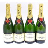 Champagne : Four 750ml bottles of Moet & Chandon Brut Imperial champagne (4) Please Note - we do not
