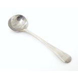 A Geo III silver Old English pattern salt spoon hallmarked London 1809, maker Robert Rutland.