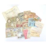 A quantity of various 20thC bank notes from Italy, Moroccan and United Arab Emirates. Together