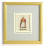 Early 19th century, Greek School, Watercolour, A Souliote warrior in native costume. Approx. 5" x 4"