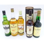 Whisky : Five bottles of assorted Whisky to include William Lawson's, Bell's, Famous Grouse (boxed),