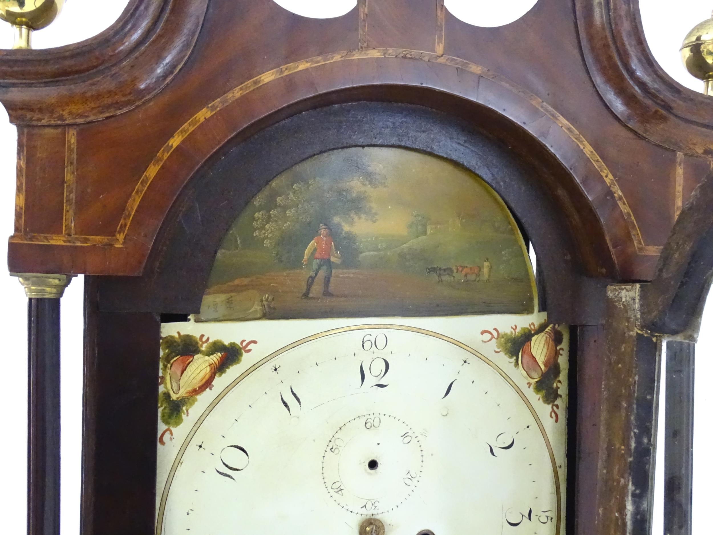 Banbury - Oxfordshire: A 19thC mahogany long case clock, the painted dial signed Drury Banbury, - Image 10 of 20