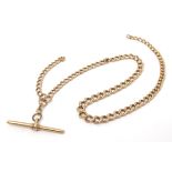 A 9ct gold Albert watch chain. Approx 14 1/2" long Please Note - we do not make reference to the
