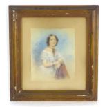 Sydney Buck, 19th century, Watercolour and pencil, A portrait of a young Victorian lady. Signed