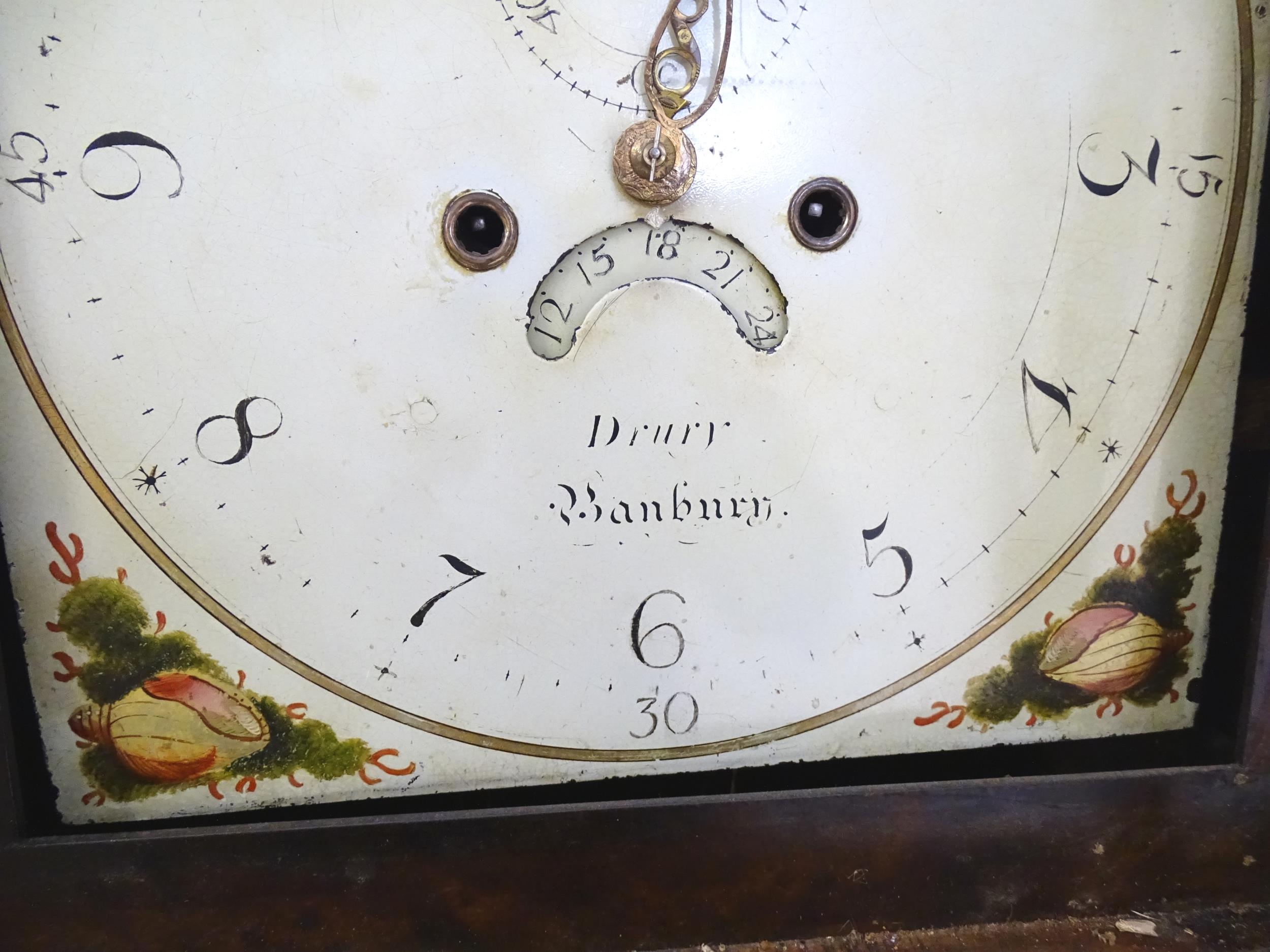 Banbury - Oxfordshire: A 19thC mahogany long case clock, the painted dial signed Drury Banbury, - Image 11 of 20