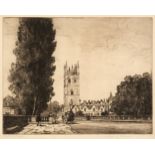 Oxford. Pattison (Edgar L.). Magdalen College from the Bridge, circa 1905